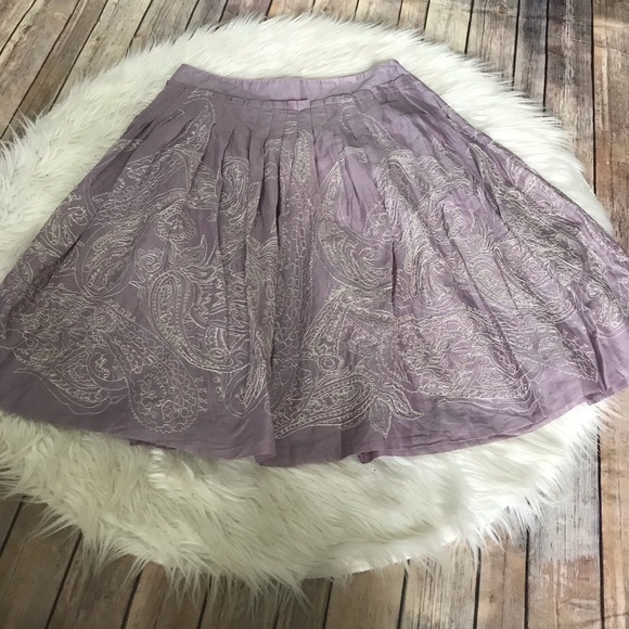 Talbots Dresses & Skirts - Talbots purple midi length embroidered skirt